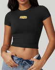 Bubble Women's Baby Tee (black)
